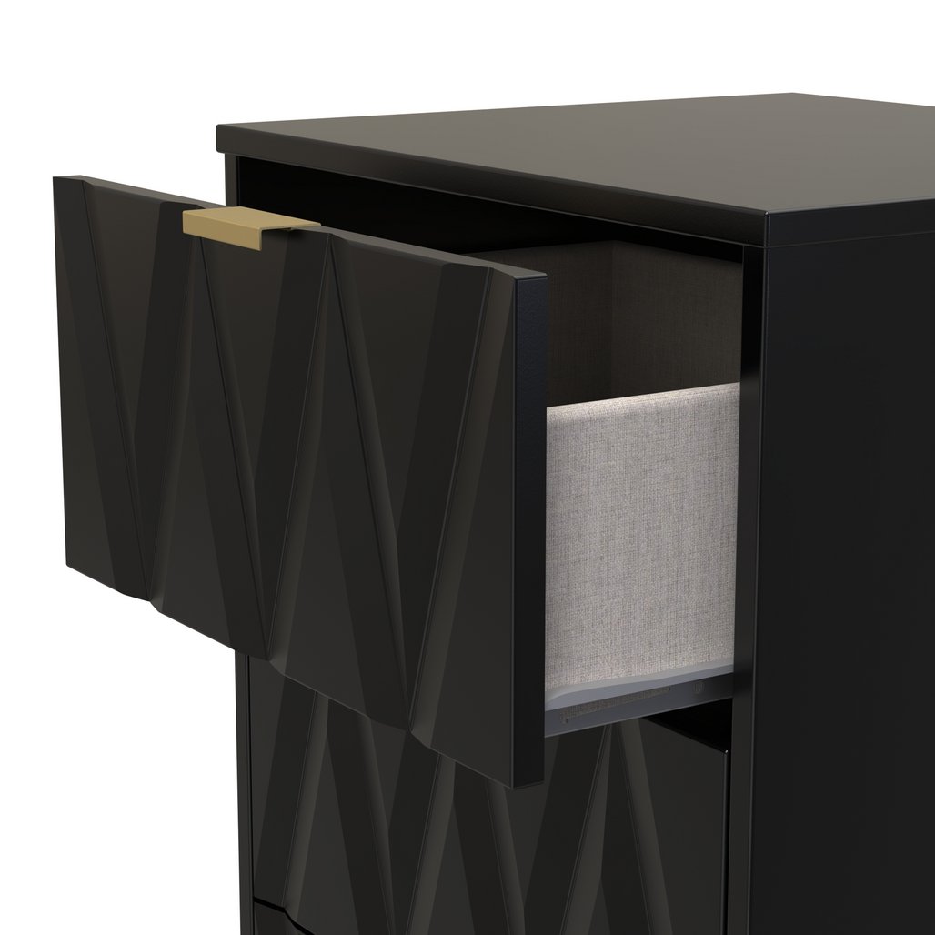 Las Vegas 3 Drawer Bedside Table with Gold Handles