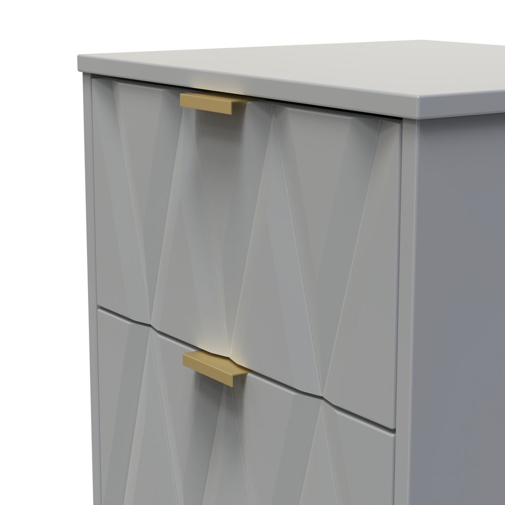 Las Vegas 3 Drawer Bedside Table with Gold Handles