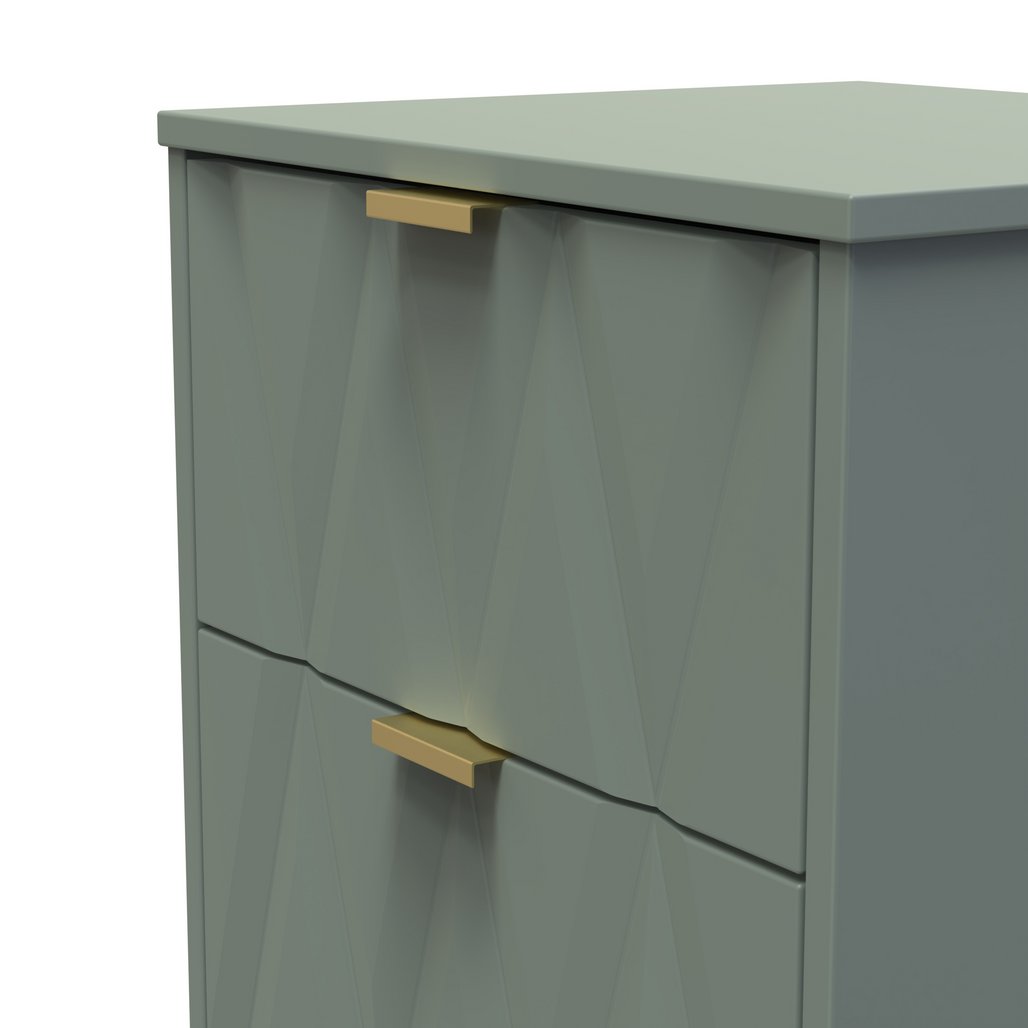 Las Vegas 3 Drawer Bedside Table with Gold Handles