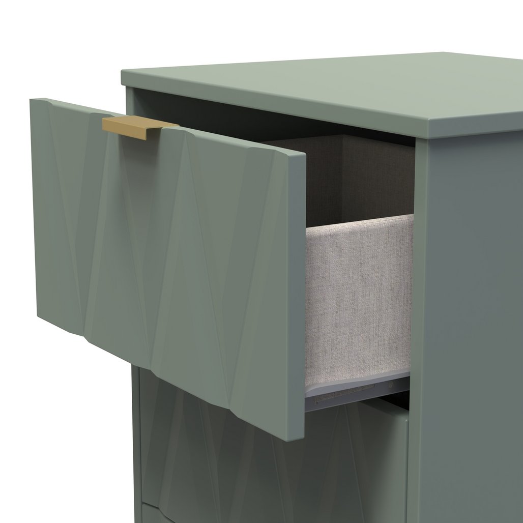 Las Vegas 3 Drawer Bedside Table with Gold Handles