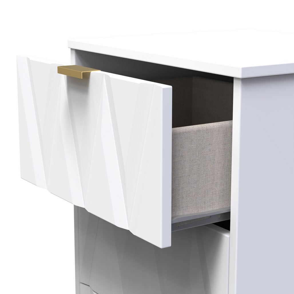 Las Vegas 3 Drawer Bedside Table with Gold Handles