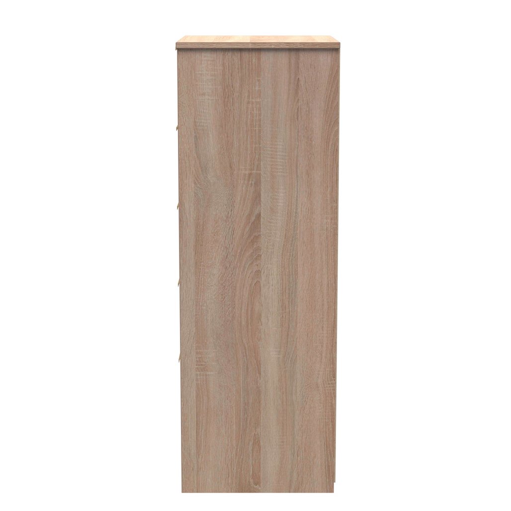 Las Vegas 5 Drawer Bedside Table with Gold Handles