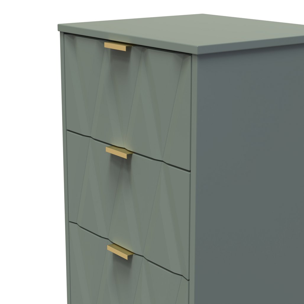 Las Vegas 5 Drawer Bedside Table with Gold Handles