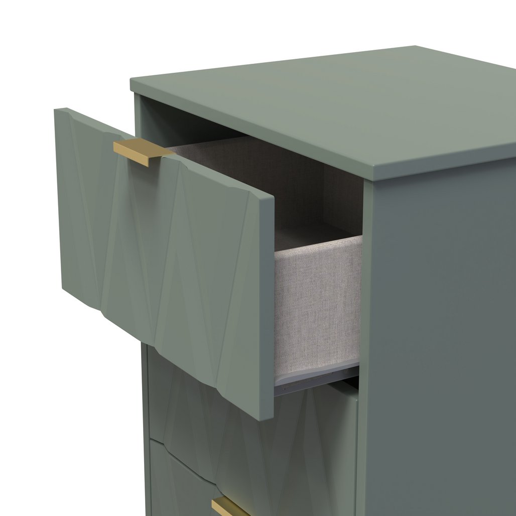 Las Vegas 5 Drawer Bedside Table with Gold Handles