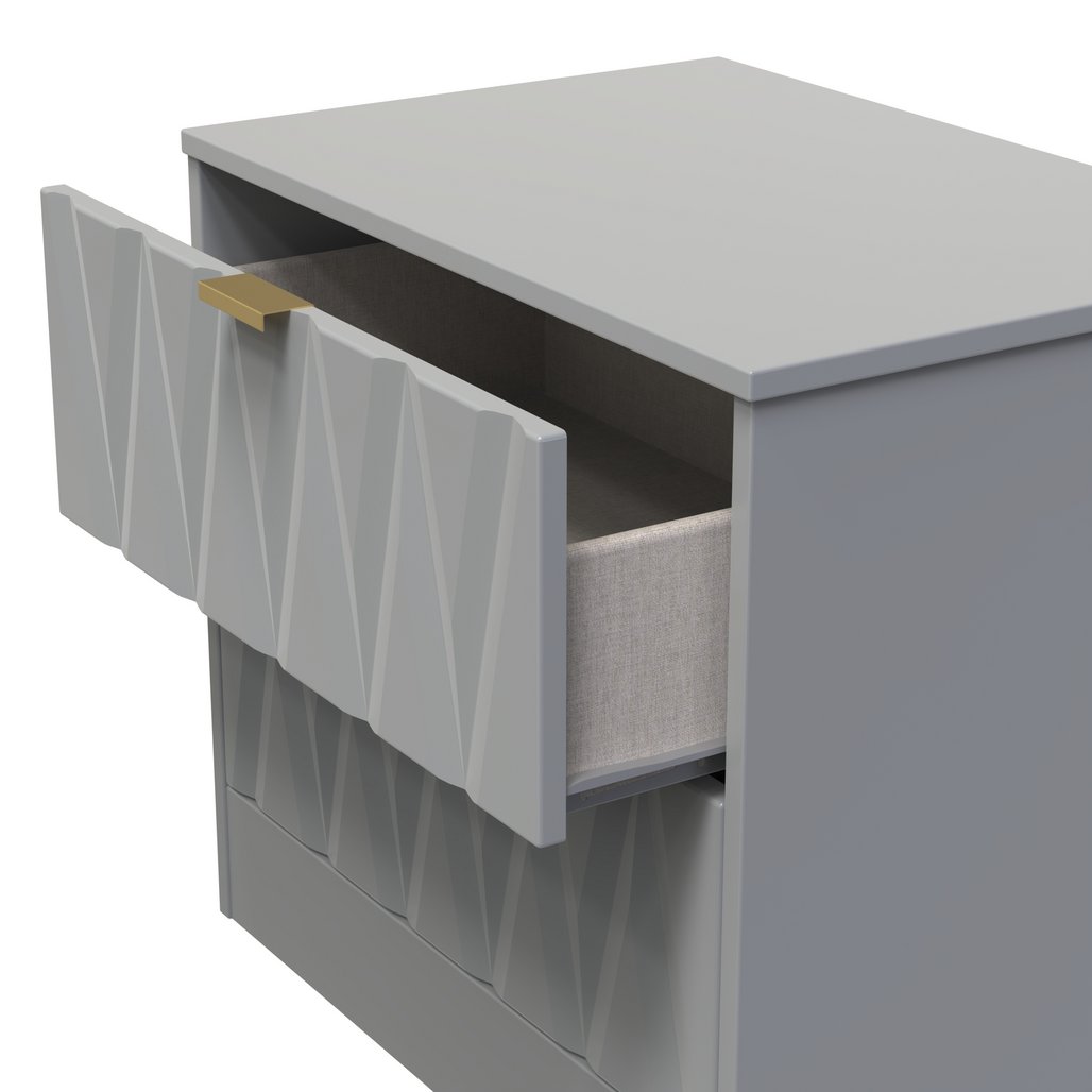 Las Vegas 2 Drawer Midi Chest with Gold Handles