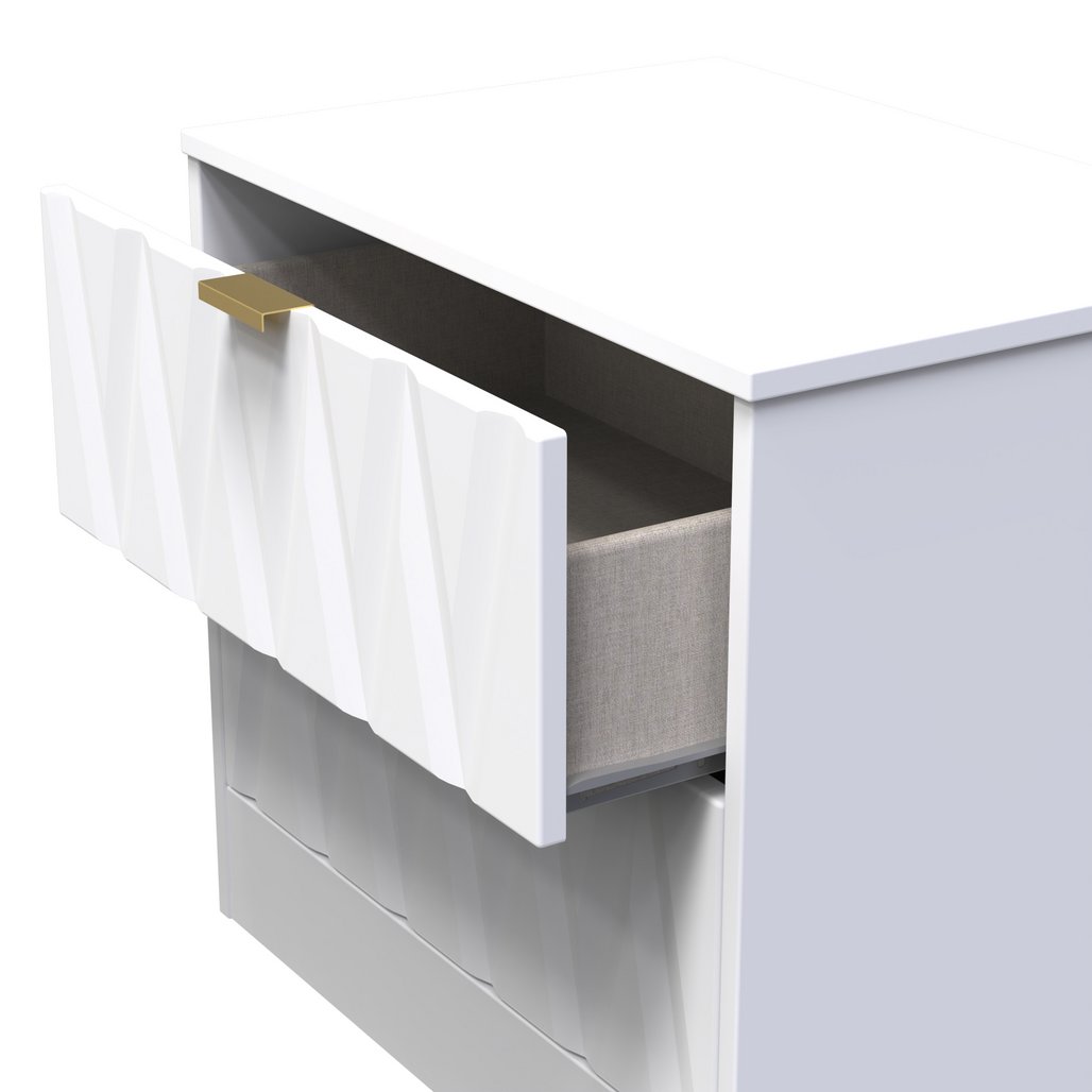 Las Vegas 2 Drawer Midi Chest with Gold Handles