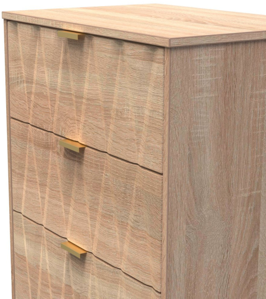 Las Vegas 4 Drawer Deep Midi Chest with Gold Handles