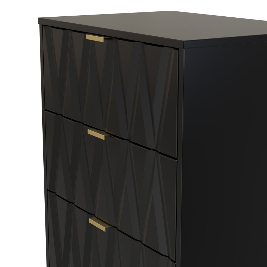Las Vegas 4 Drawer Deep Midi Chest with Gold Handles