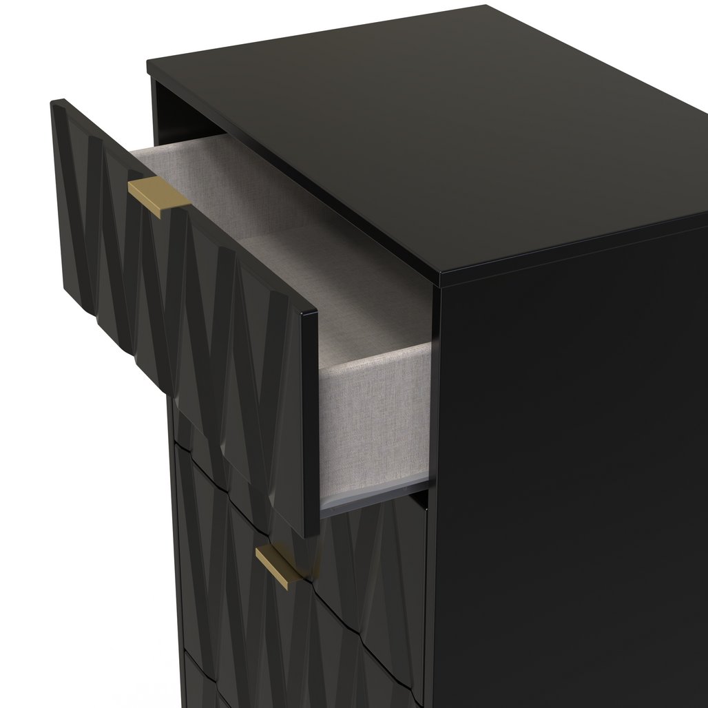 Las Vegas 4 Drawer Deep Midi Chest with Gold Handles