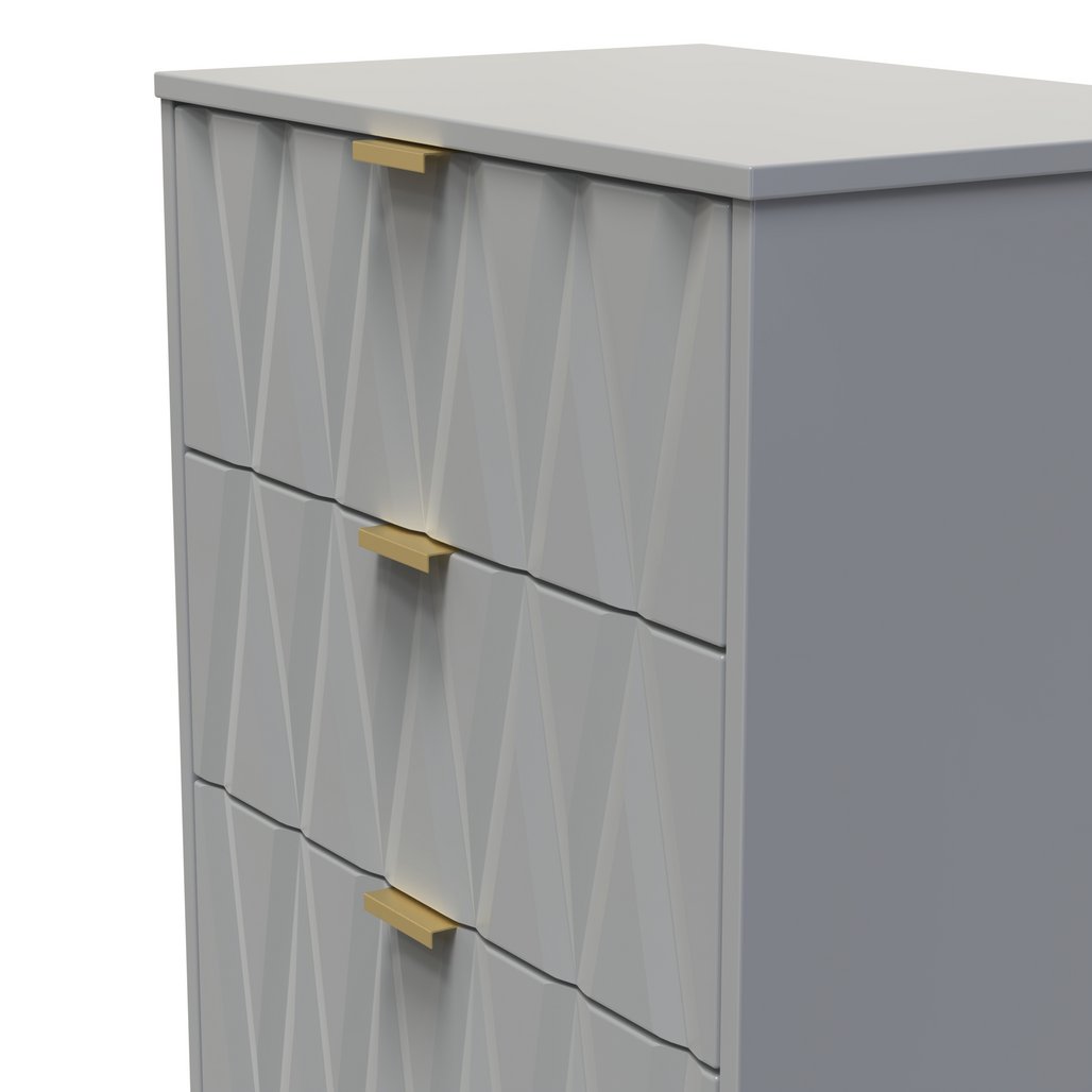 Las Vegas 4 Drawer Deep Midi Chest with Gold Handles