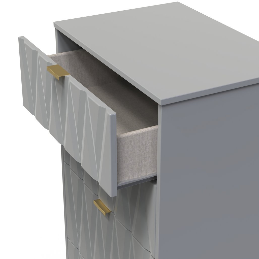 Las Vegas 4 Drawer Deep Midi Chest with Gold Handles