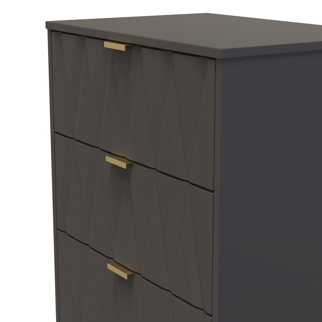 Las Vegas 4 Drawer Deep Midi Chest with Gold Handles