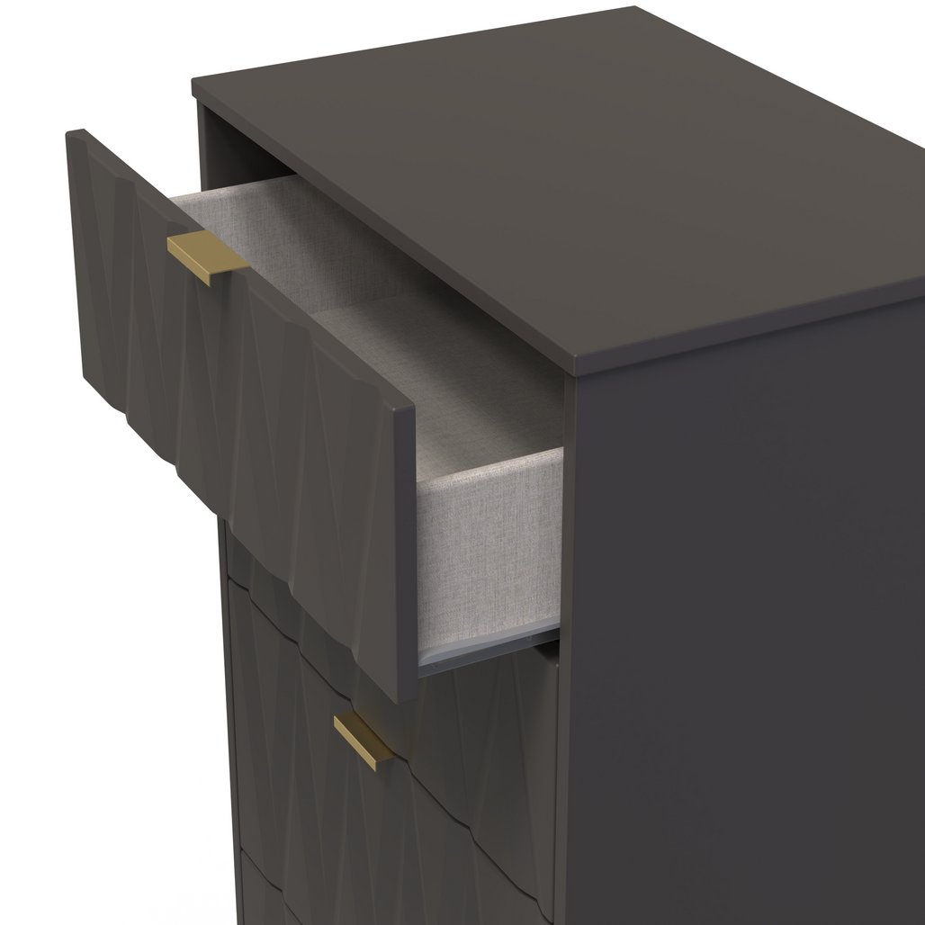 Las Vegas 4 Drawer Deep Midi Chest with Gold Handles
