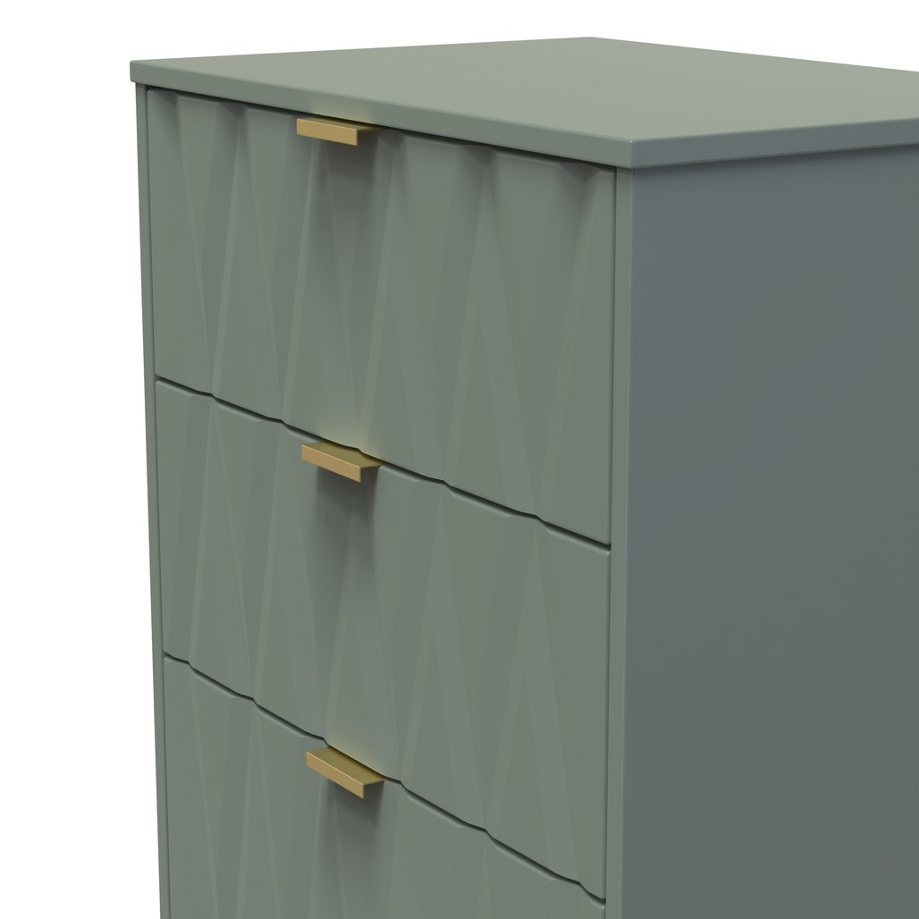 Las Vegas 4 Drawer Deep Midi Chest with Gold Handles