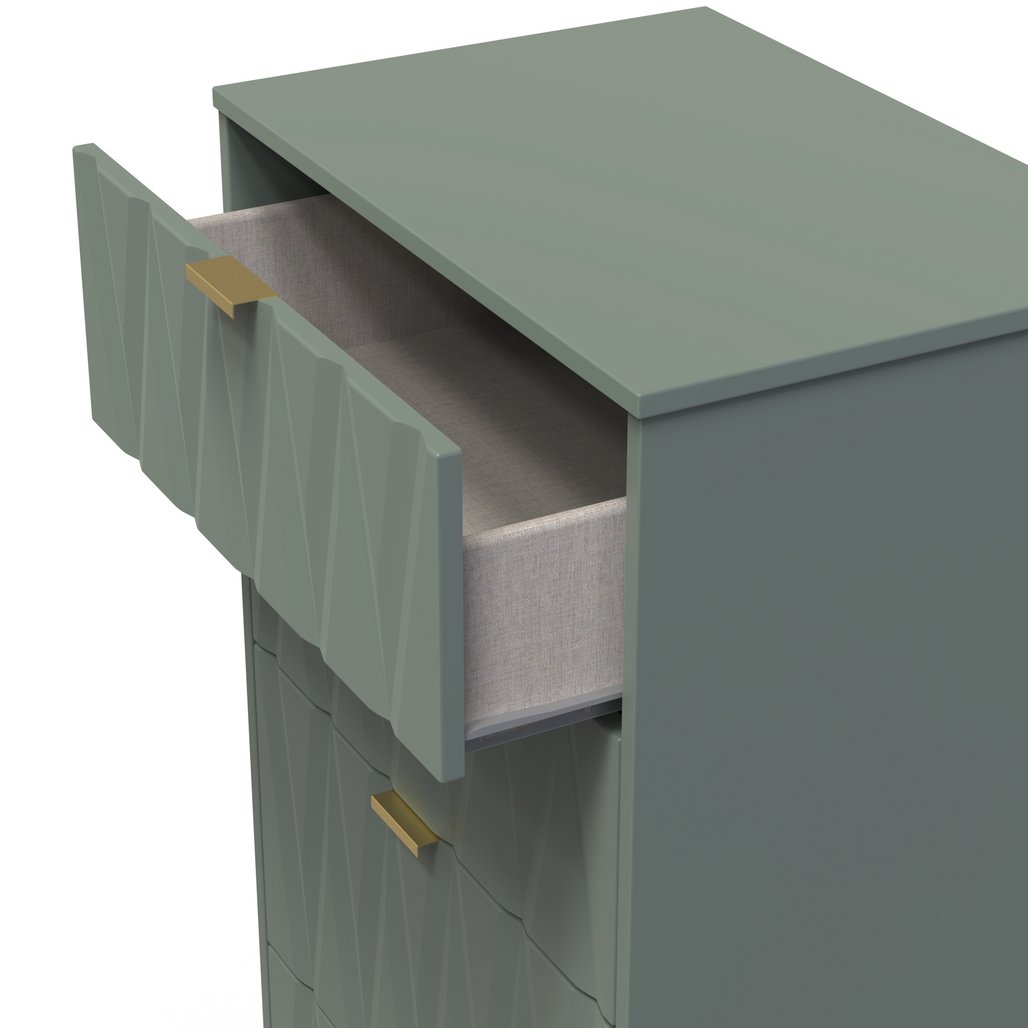 Las Vegas 4 Drawer Deep Midi Chest with Gold Handles