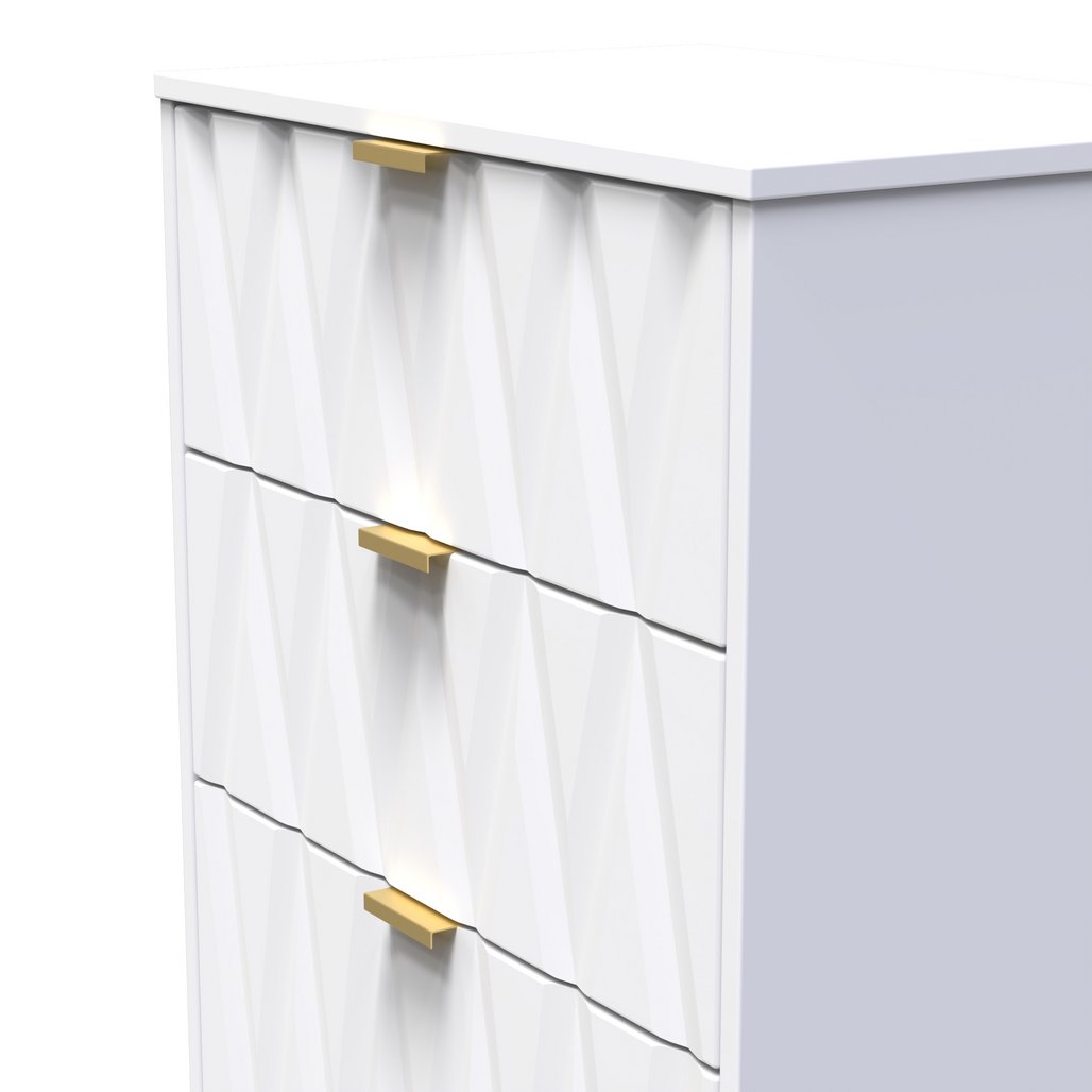 Las Vegas 4 Drawer Deep Midi Chest with Gold Handles