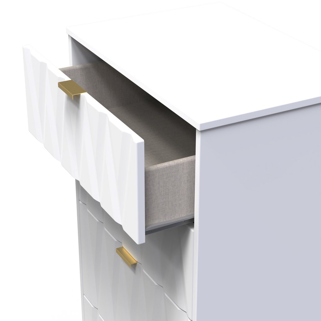 Las Vegas 4 Drawer Deep Midi Chest with Gold Handles