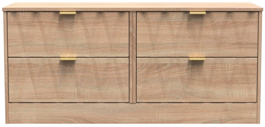 Las Vegas 4 Drawer Bed Box with Gold Handles