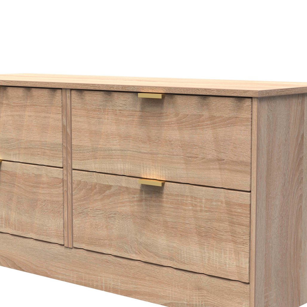 Las Vegas 4 Drawer Bed Box with Gold Handles