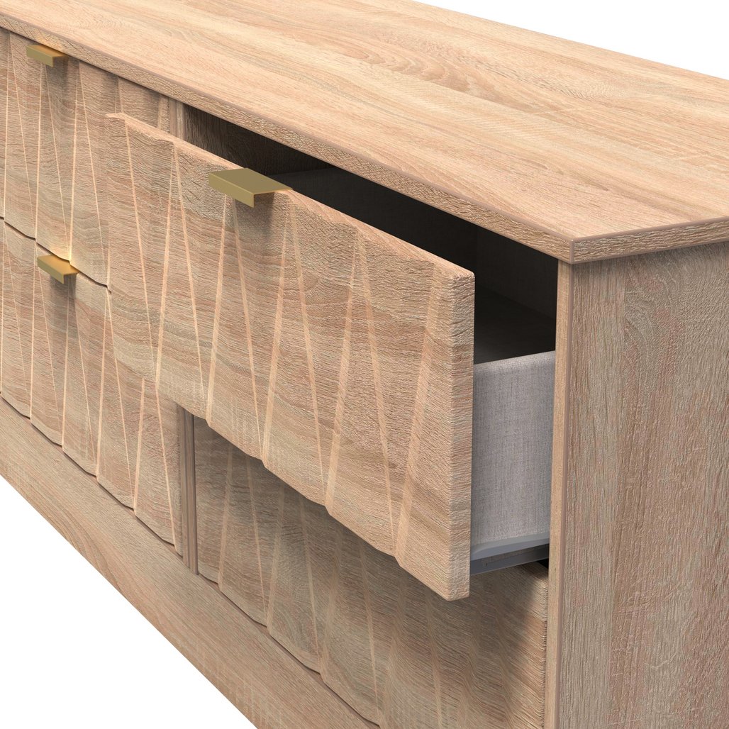 Las Vegas 4 Drawer Bed Box with Gold Handles