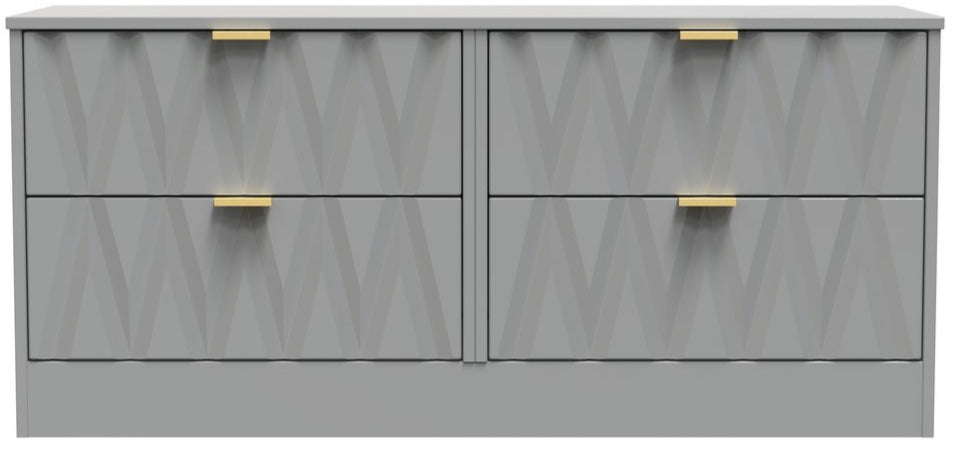 Las Vegas 4 Drawer Bed Box with Gold Handles