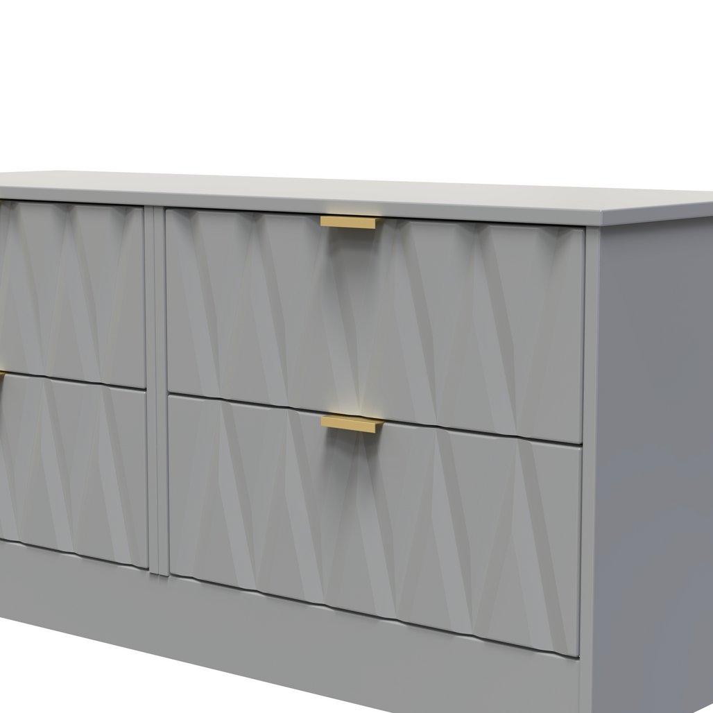 Las Vegas 4 Drawer Bed Box with Gold Handles