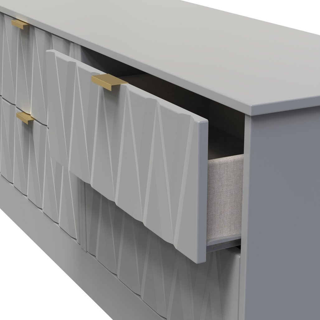 Las Vegas 4 Drawer Bed Box with Gold Handles