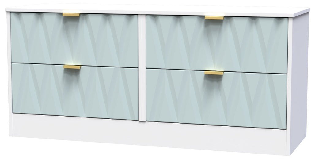 Las Vegas 4 Drawer Bed Box with Gold Handles