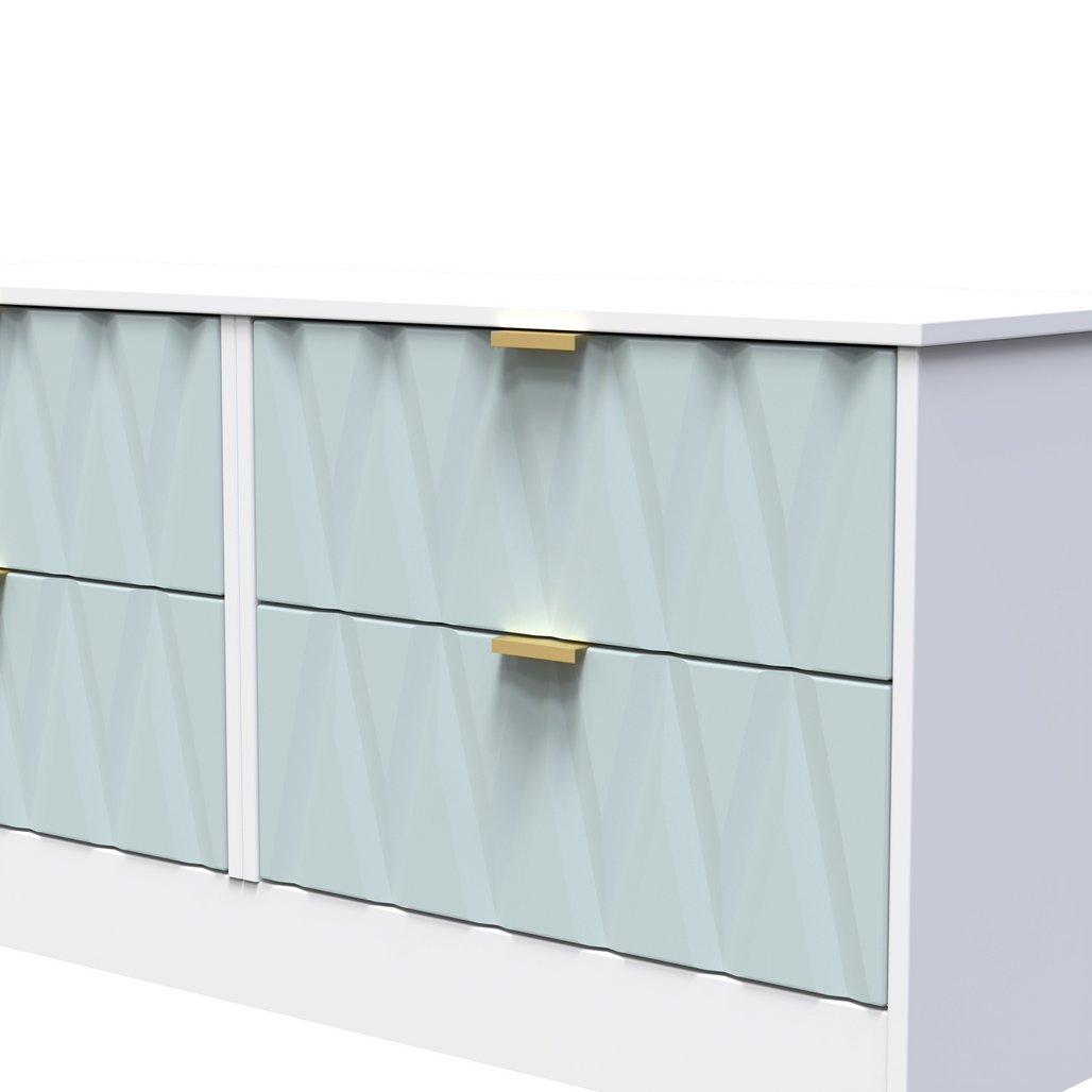 Las Vegas 4 Drawer Bed Box with Gold Handles
