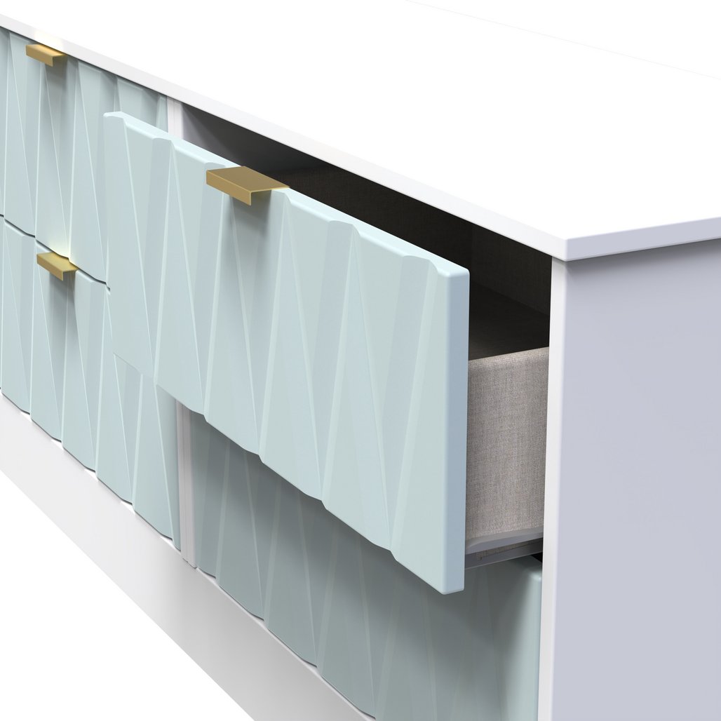 Las Vegas 4 Drawer Bed Box with Gold Handles