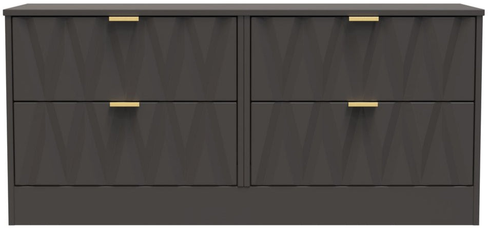 Las Vegas 4 Drawer Bed Box with Gold Handles
