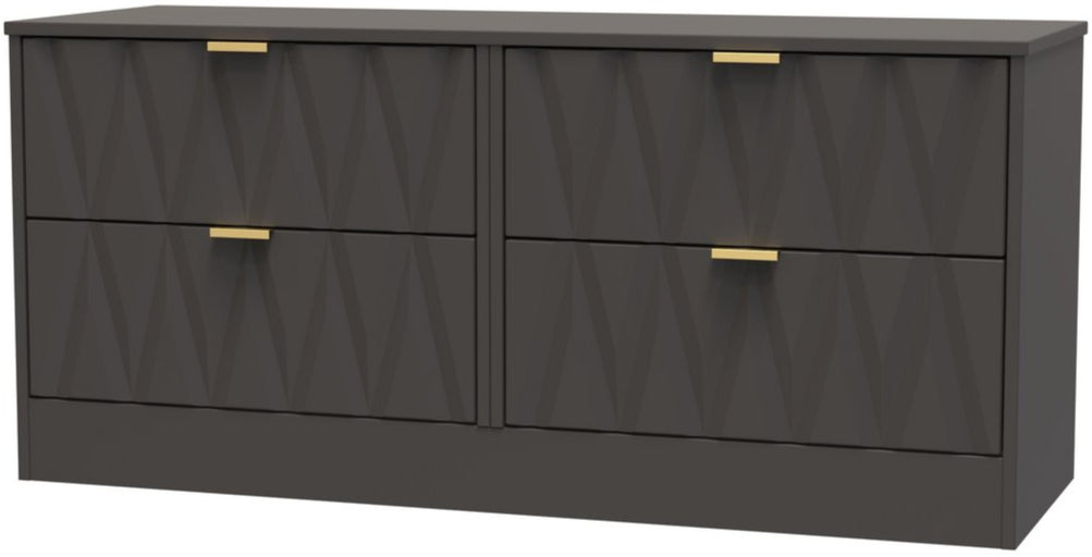 Las Vegas 4 Drawer Bed Box with Gold Handles