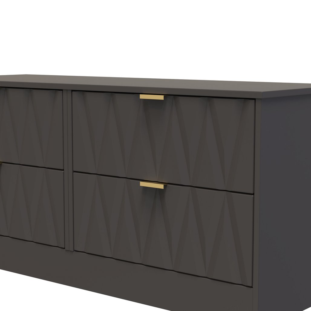 Las Vegas 4 Drawer Bed Box with Gold Handles