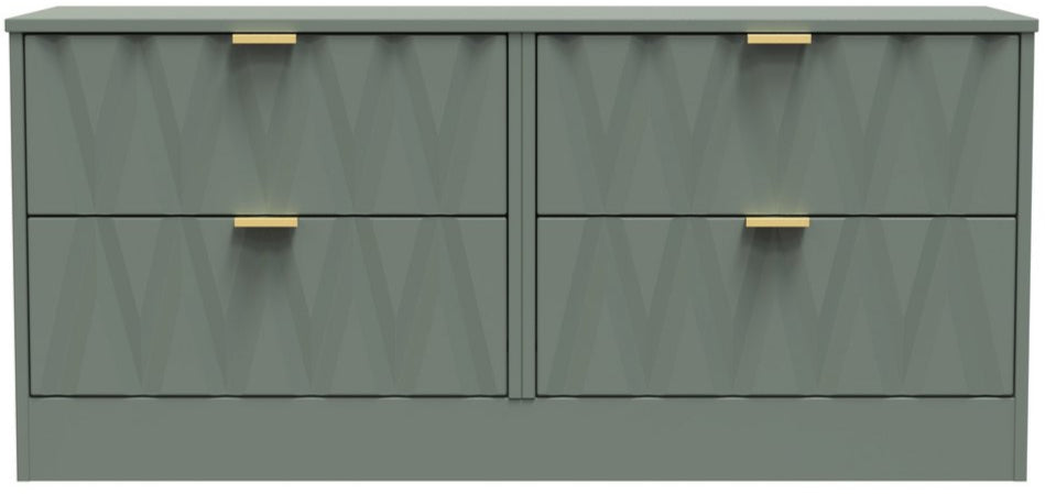 Las Vegas 4 Drawer Bed Box with Gold Handles