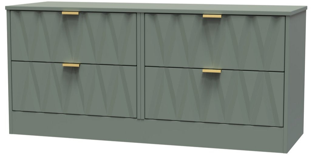 Las Vegas 4 Drawer Bed Box with Gold Handles