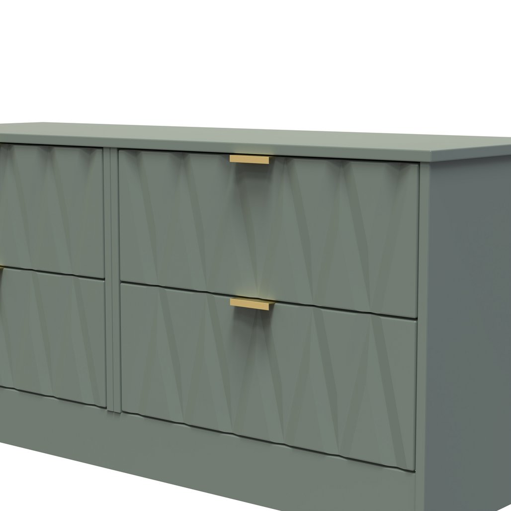 Las Vegas 4 Drawer Bed Box with Gold Handles