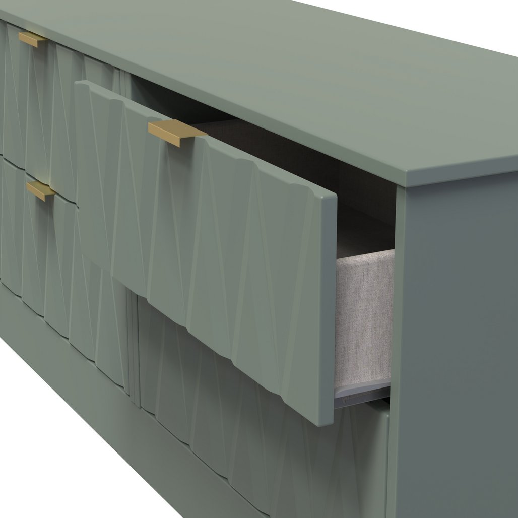 Las Vegas 4 Drawer Bed Box with Gold Handles