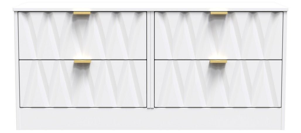 Las Vegas 4 Drawer Bed Box with Gold Handles