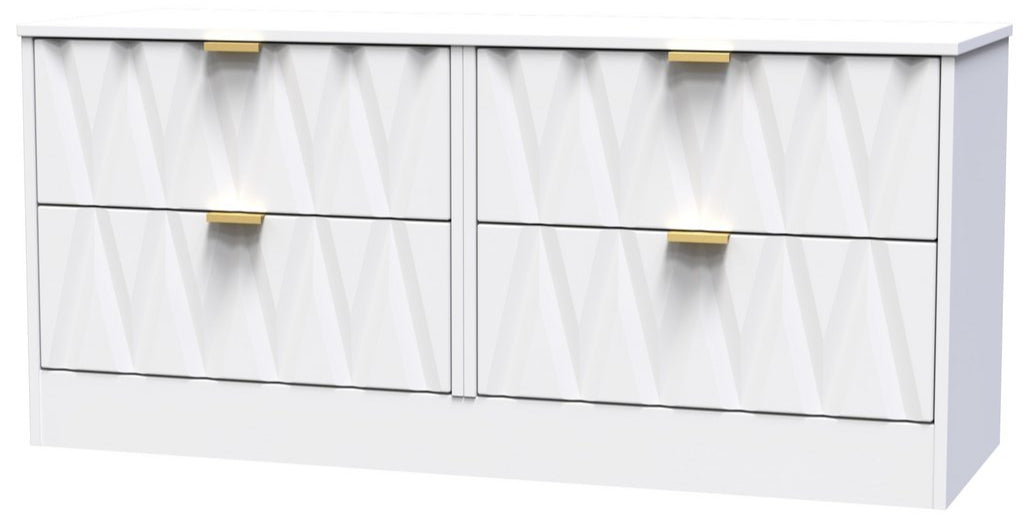 Las Vegas 4 Drawer Bed Box with Gold Handles