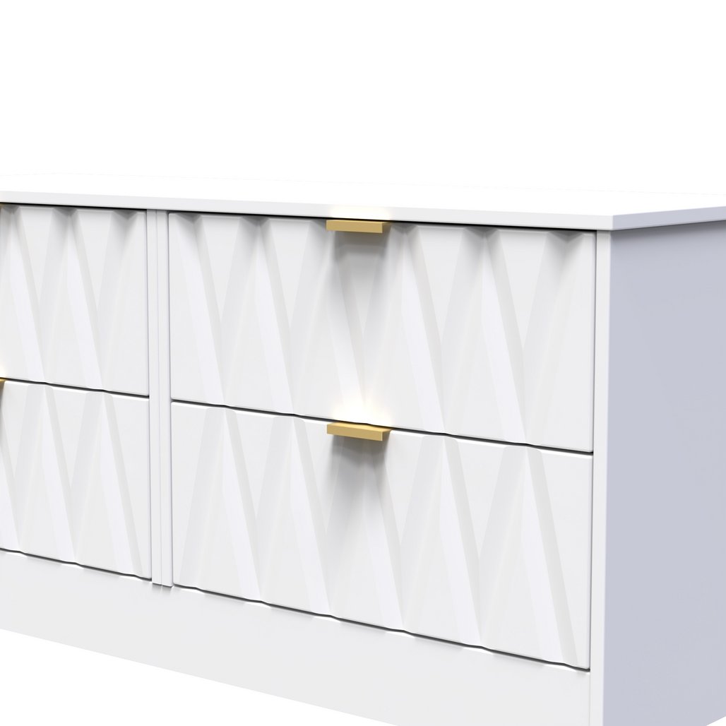 Las Vegas 4 Drawer Bed Box with Gold Handles