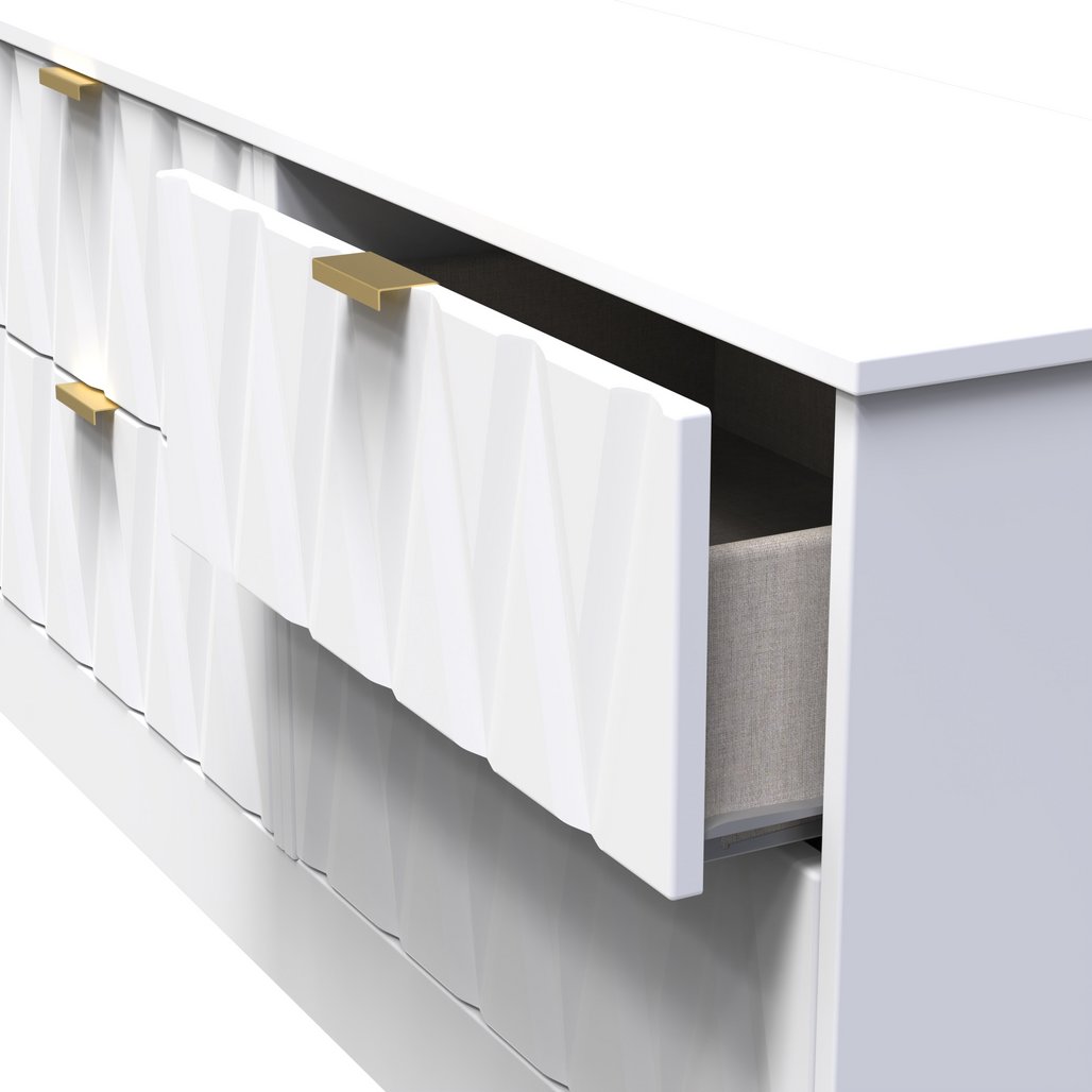 Las Vegas 4 Drawer Bed Box with Gold Handles