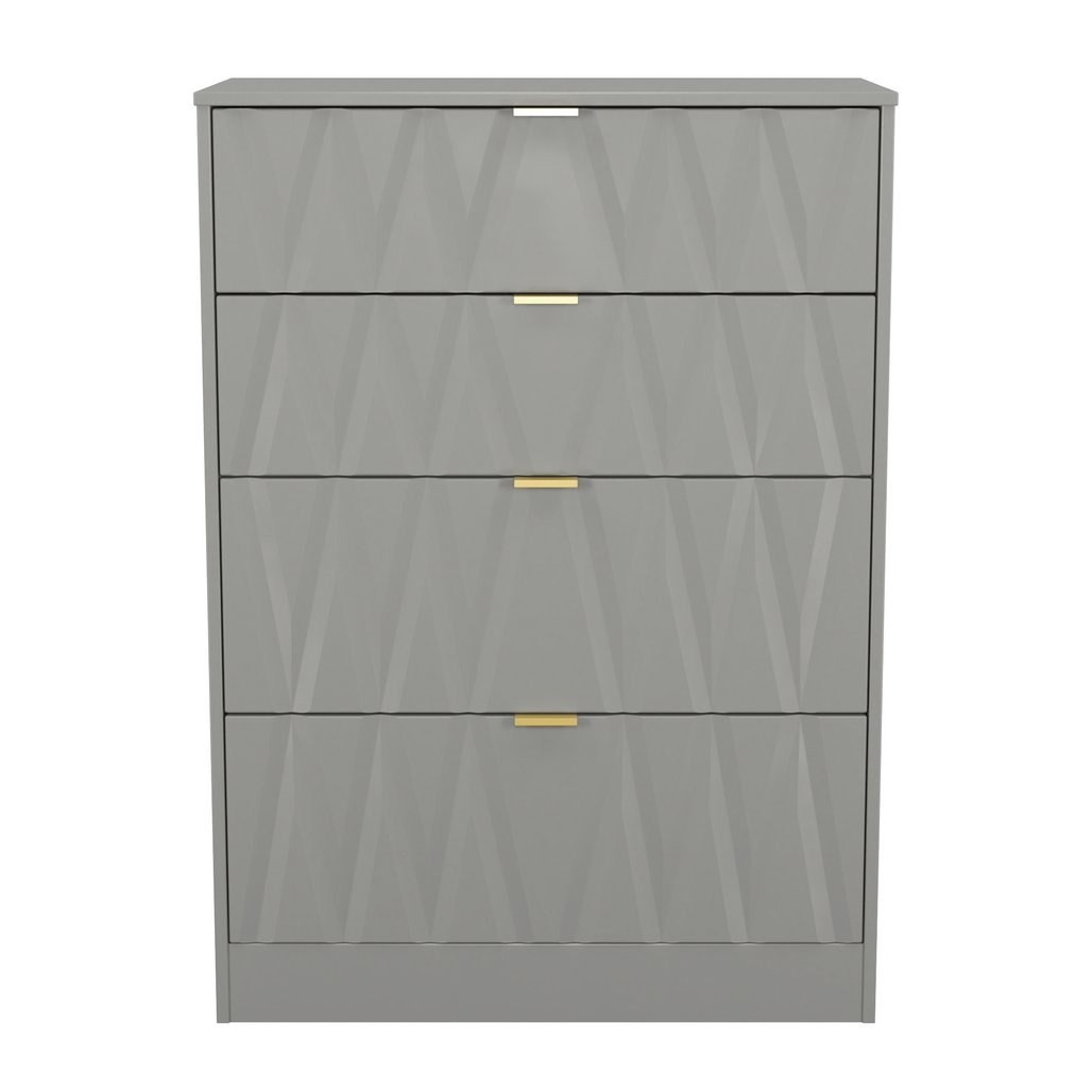 Las Vegas 4 Drawer Deep Chest with Gold Handles