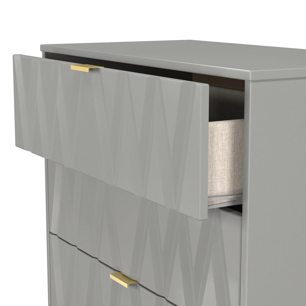 Las Vegas 4 Drawer Deep Chest with Gold Handles