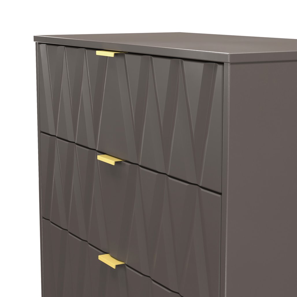 Las Vegas 4 Drawer Deep Chest with Gold Handles