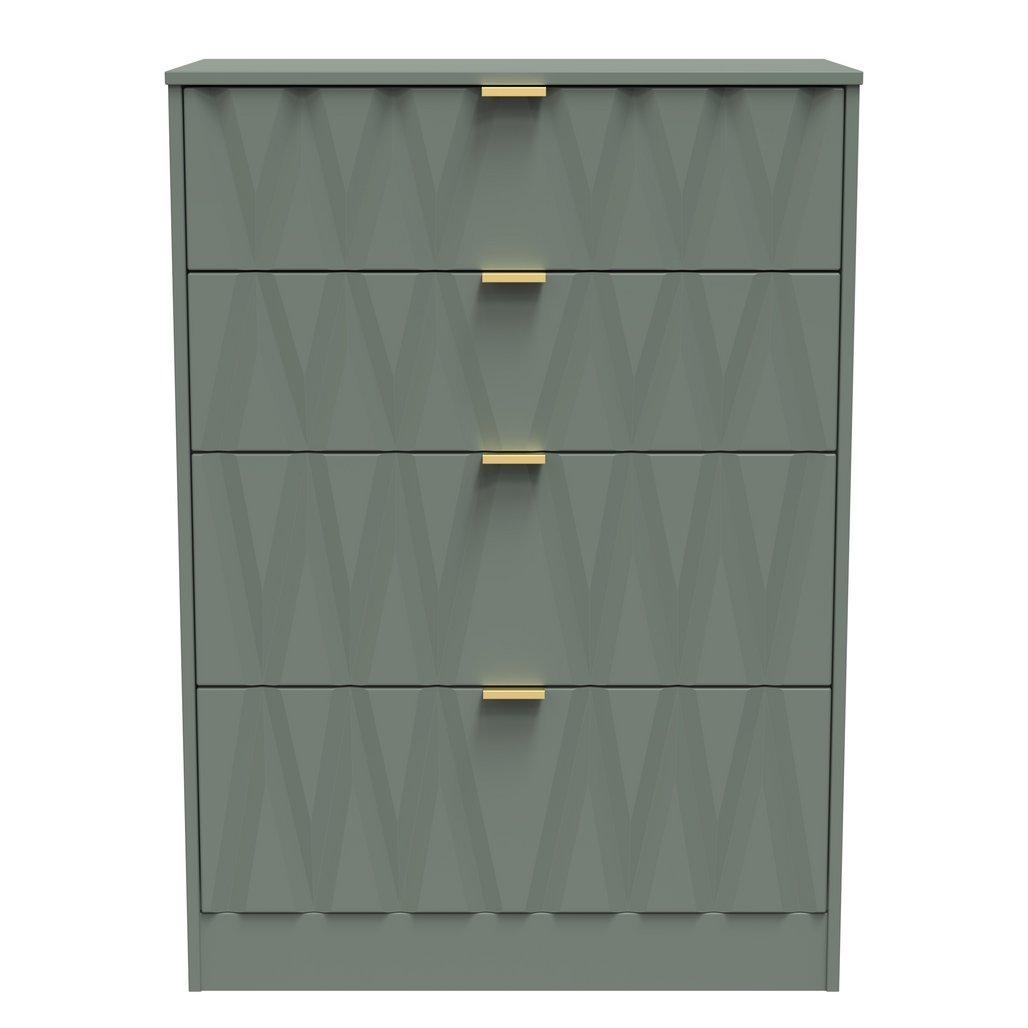 Las Vegas 4 Drawer Deep Chest with Gold Handles