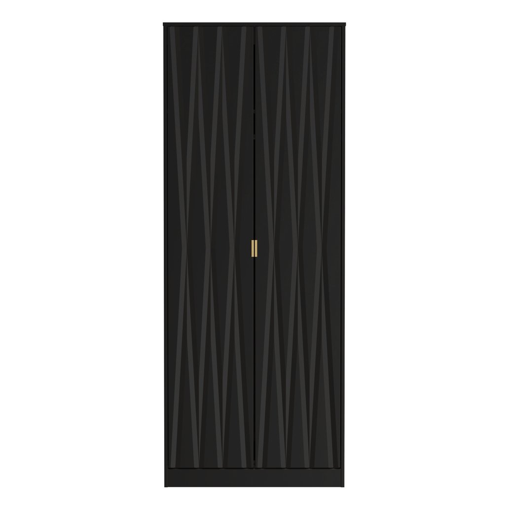 Las Vegas 2 Door Double Wardrobe with Gold Handles