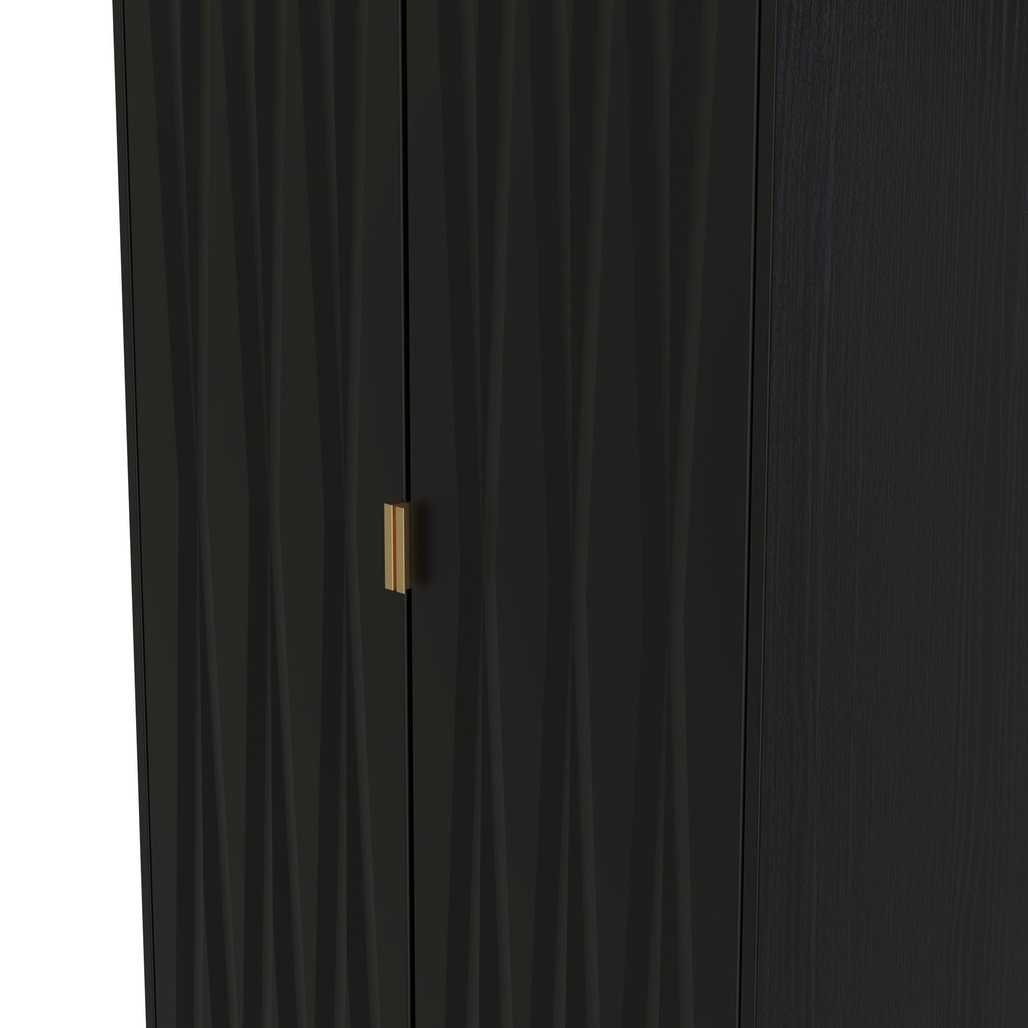 Las Vegas 2 Door Double Wardrobe with Gold Handles