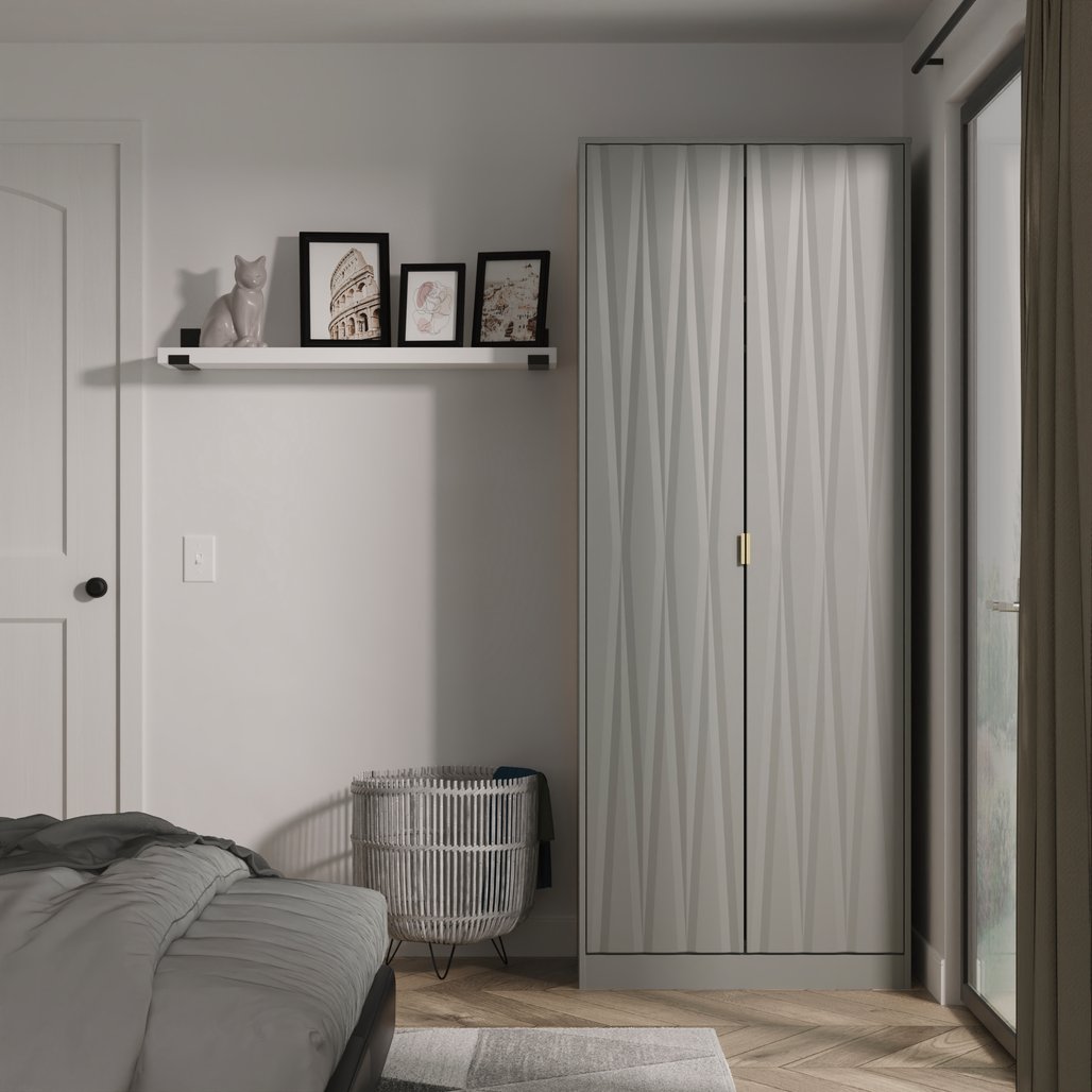 Las Vegas 2 Door Double Wardrobe with Gold Handles