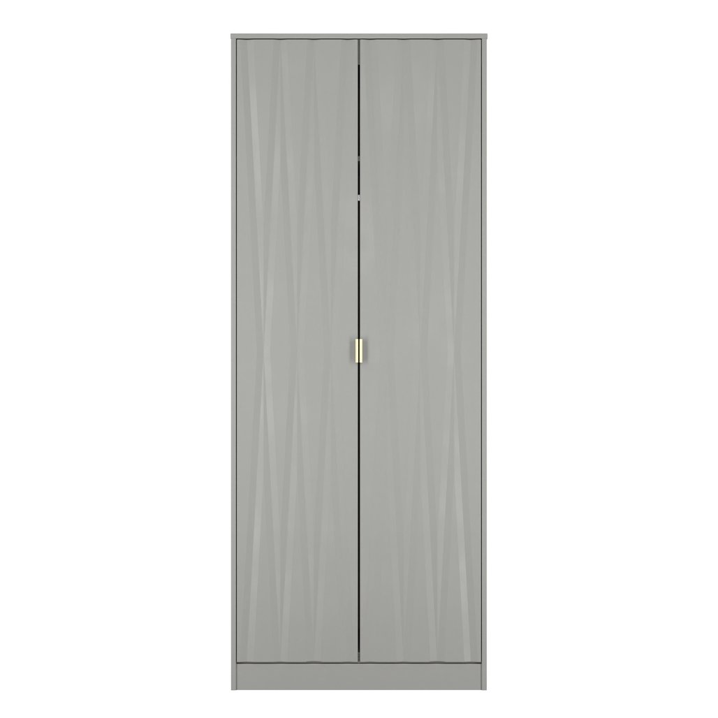 Las Vegas 2 Door Double Wardrobe with Gold Handles