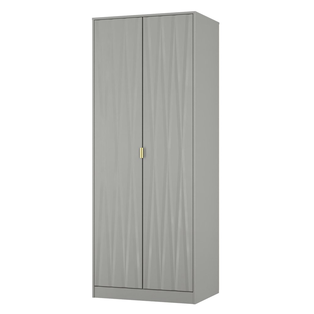 Las Vegas 2 Door Double Wardrobe with Gold Handles